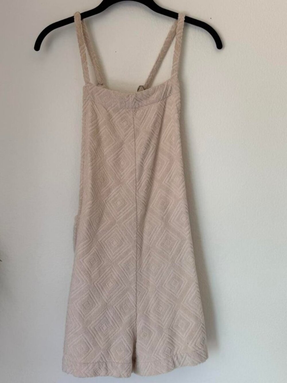 Volcom cream adjustable strap romper